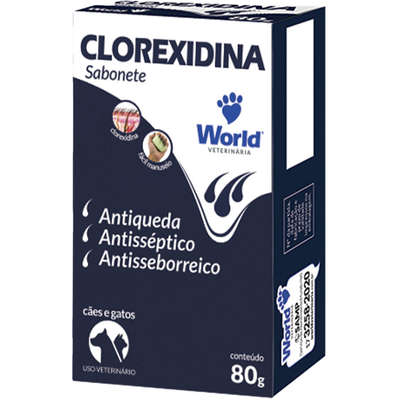 Sabonete World Veterinária Dug's Clorexidina Cães & Gatos 80g