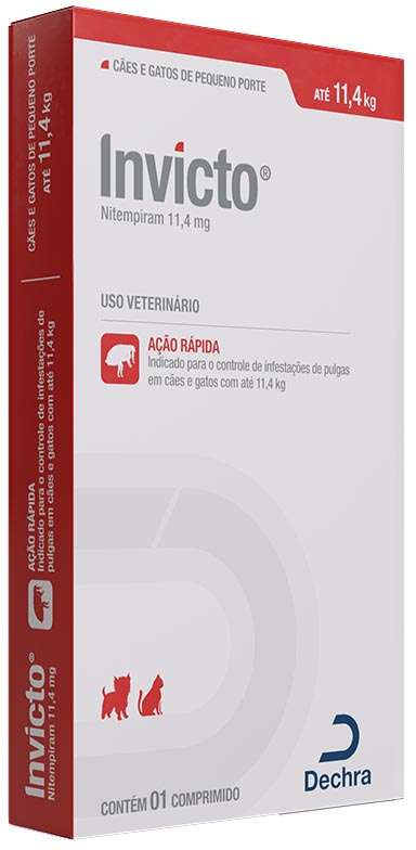 Antipulgas Dechra Invicto 11,4 mg para Cães e Gatos