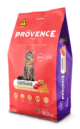 Ração Seca Provence Gato Castrado  Atum, Salmão e Camarão - 10,1kg