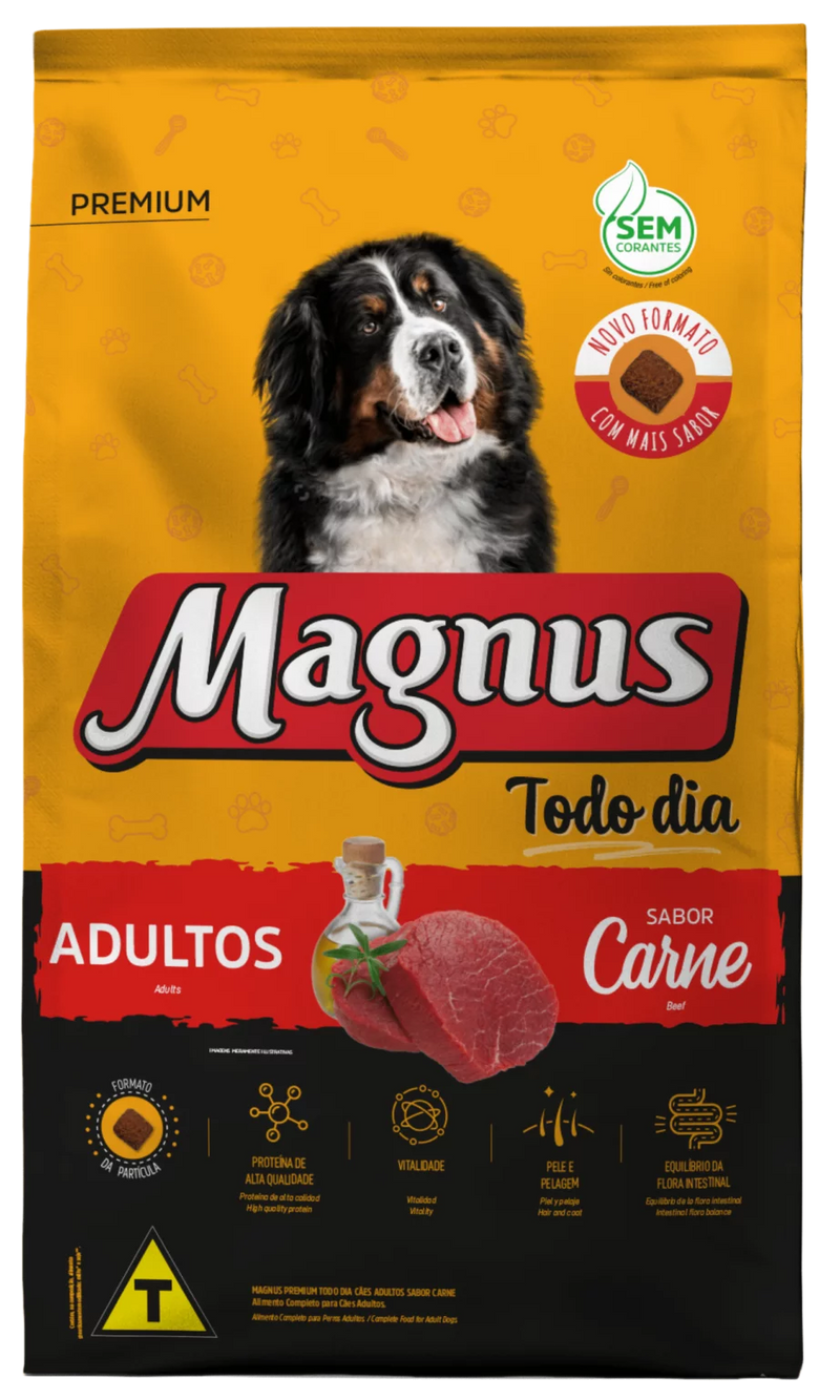 Ração Seca Magnus Premium Adulto Todo Dia - Carne