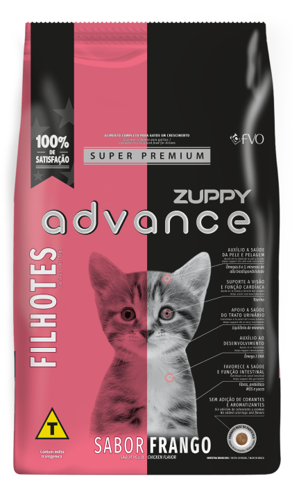 Ração Seca Zuppy Advance Frango para Gatos Filhotes