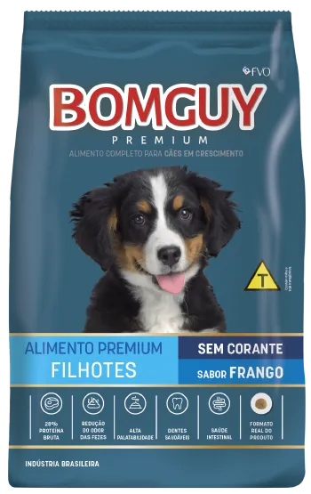 Ração Seca Bomguy Frango para Cães Filhotes