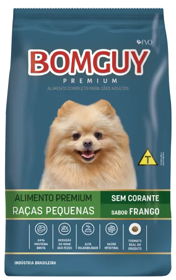 Ração Seca Bomguy Frango para Cães Adultos Raças Pequenas