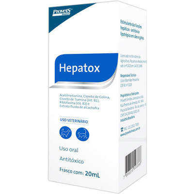 Antitóxico Provets Hepatox para Cães e Gatos