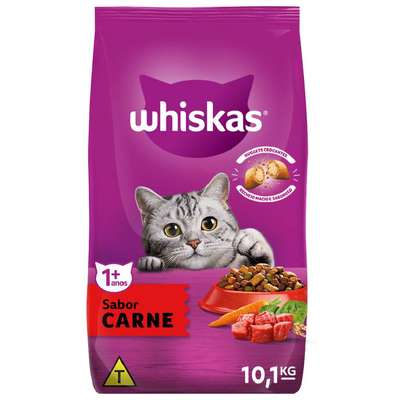 Ração Seca Whiskas Carne para Gatos Adultos - 10,1kg