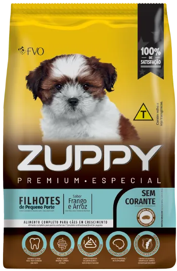 Ração Seca Zuppy Frango e Arroz para Cães Filhotes de Porte Pequeno