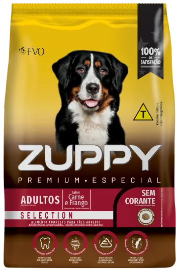 Ração Seca Zuppy Selection Carne e Frango para Cães Adultos