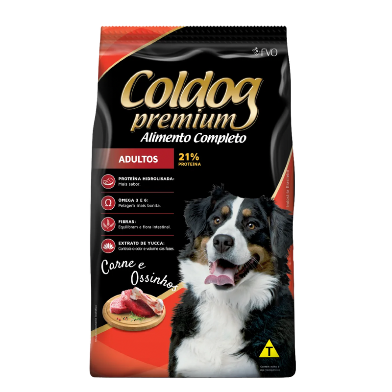 Ração Seca Coldog Premium Carne e Ossinho