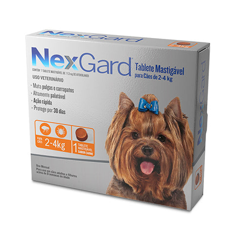 Antipulgas e Carrapatos NexGard para Cães de 2 a 4 kg